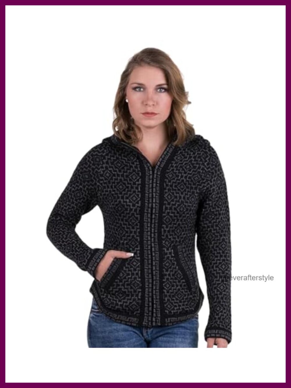 Gamboa Alpaca Wool Hooded Cardigan Sweater Women Lightweight Knit
